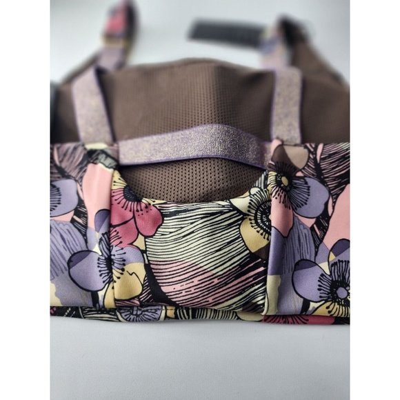 Nike Womens Multicolor Iron Stone Floral-Print Dri-FIT Padded Sports Bra Size S - Picture 9 of 11